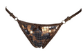 Noir leopard bikini thong
