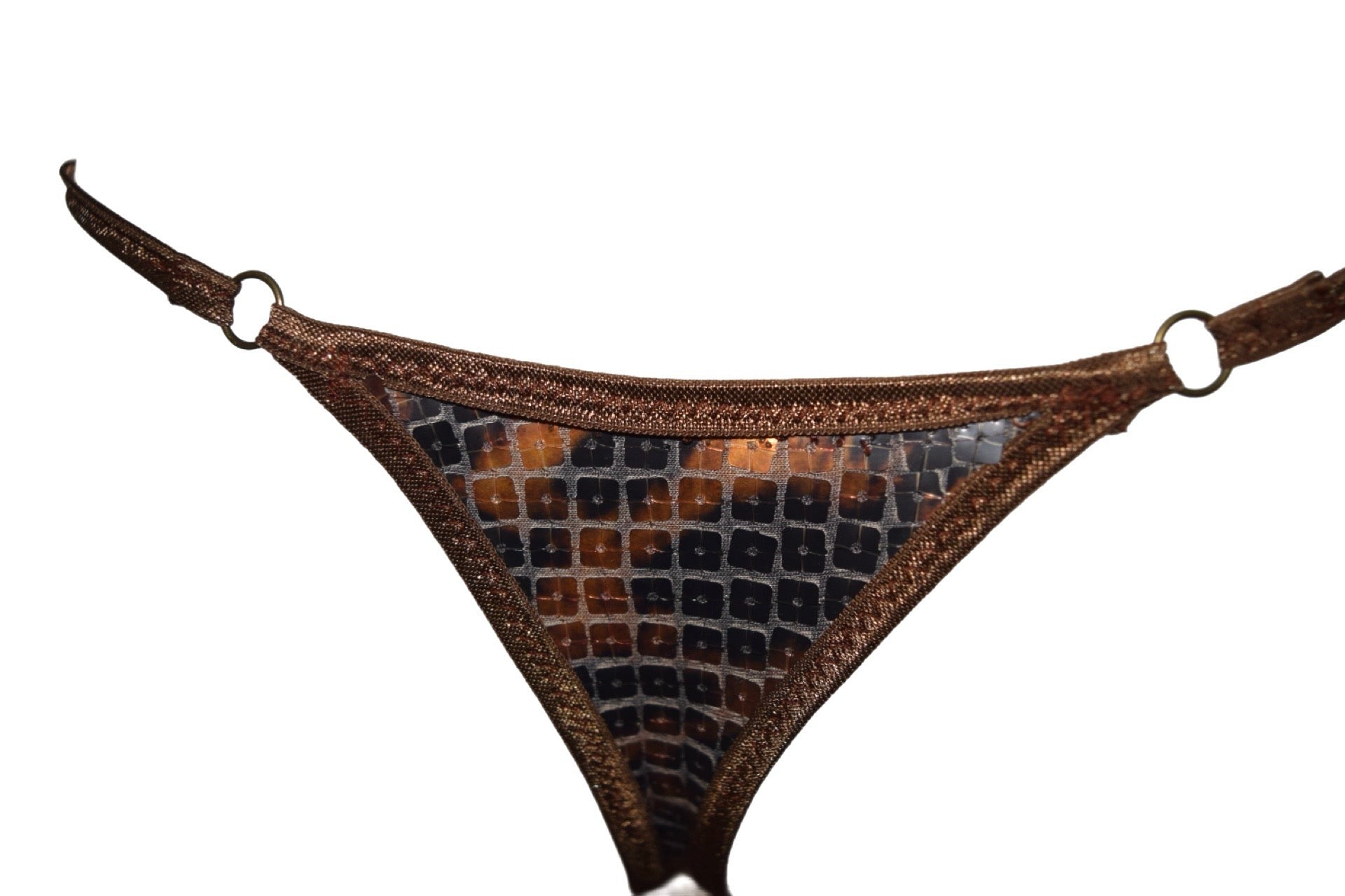 Noir leopard bikini thong